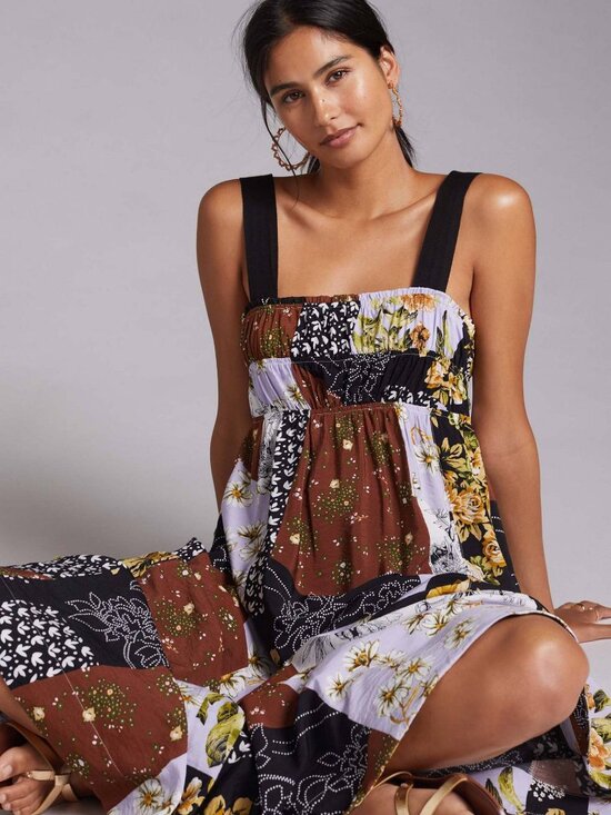 Anthropologie Dresses & Skirts - Maeve (Anthropologie) Slip Maxi Dress (brown/black)